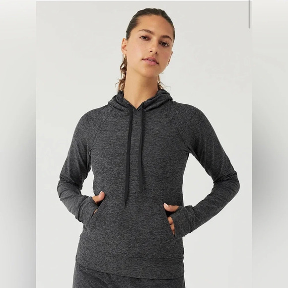 Outdoor Voices Women's Cloudknit Hoodie Size Small In Charcoal Gray - Picture 1 of 9